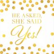 She Said Yes! Napkins - Beverage 16 Pkt Hot on Sale