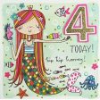 Rachel Ellen 4 Today Mermaid Birthday Card Fashion