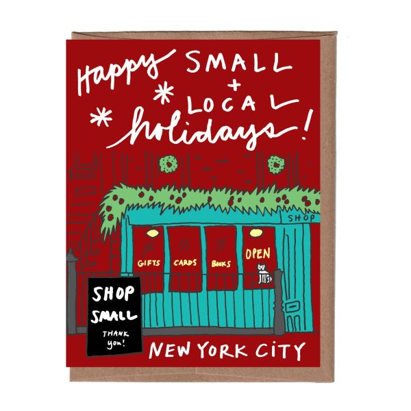 Small & Local Holiday Card For Cheap