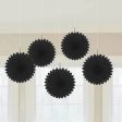 Black Mini Hanging Fans - Pack of 5 Hot on Sale