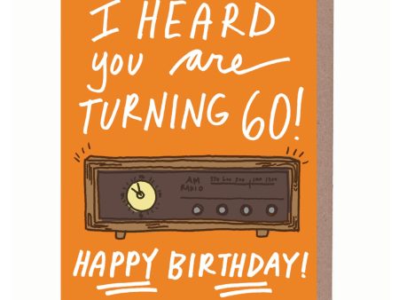 AM Radio 60th Birthday Card on Sale