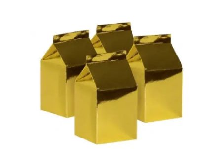 Five Star Metallic Gold Milk Cartons For Sale