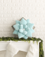 Poinsettia Pillow - Frost Blue Cheap