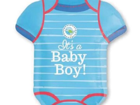 It s a Baby Boy Onesie SuperShape Foil Balloon on Sale