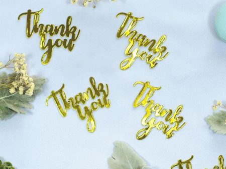 Gold Jumbo Confetti - Thank You For Discount