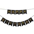 Black & Gold Birthday Banner Online Sale