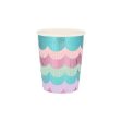 Meri Meri Mermaid Scalloped Fringe Cups - 8 Pkt For Cheap