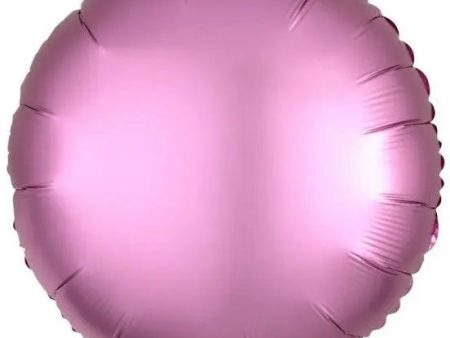 Satin Luxe Flamingo Pink Round Foil Balloon For Discount