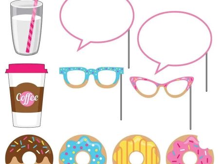 Donut Time Photo Booth Props Fashion