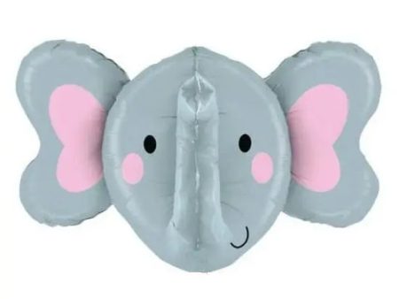 Elephant Face SuperShape Foil Balloon Hot on Sale