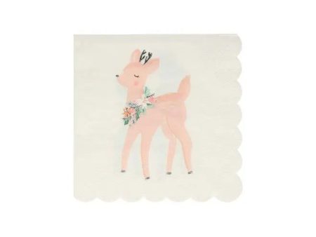 Meri Meri Pastel Deer Napkins - Beverage 16 Pkt For Cheap