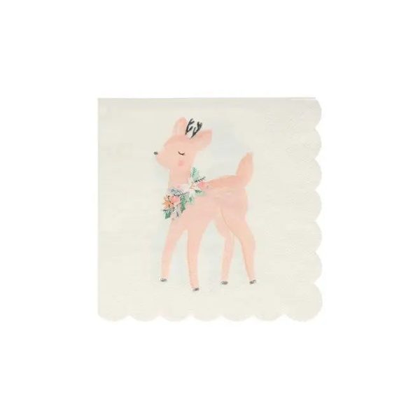 Meri Meri Pastel Deer Napkins - Beverage 16 Pkt For Cheap