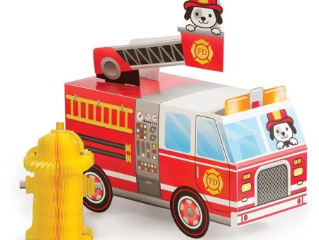 Flaming Fire Truck Centrepiece Cheap