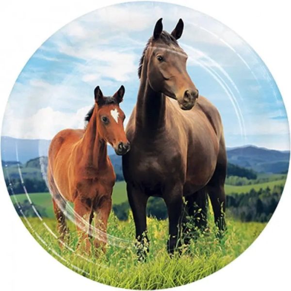 Horse & Pony Plates - Lunch 8 Pkt Discount